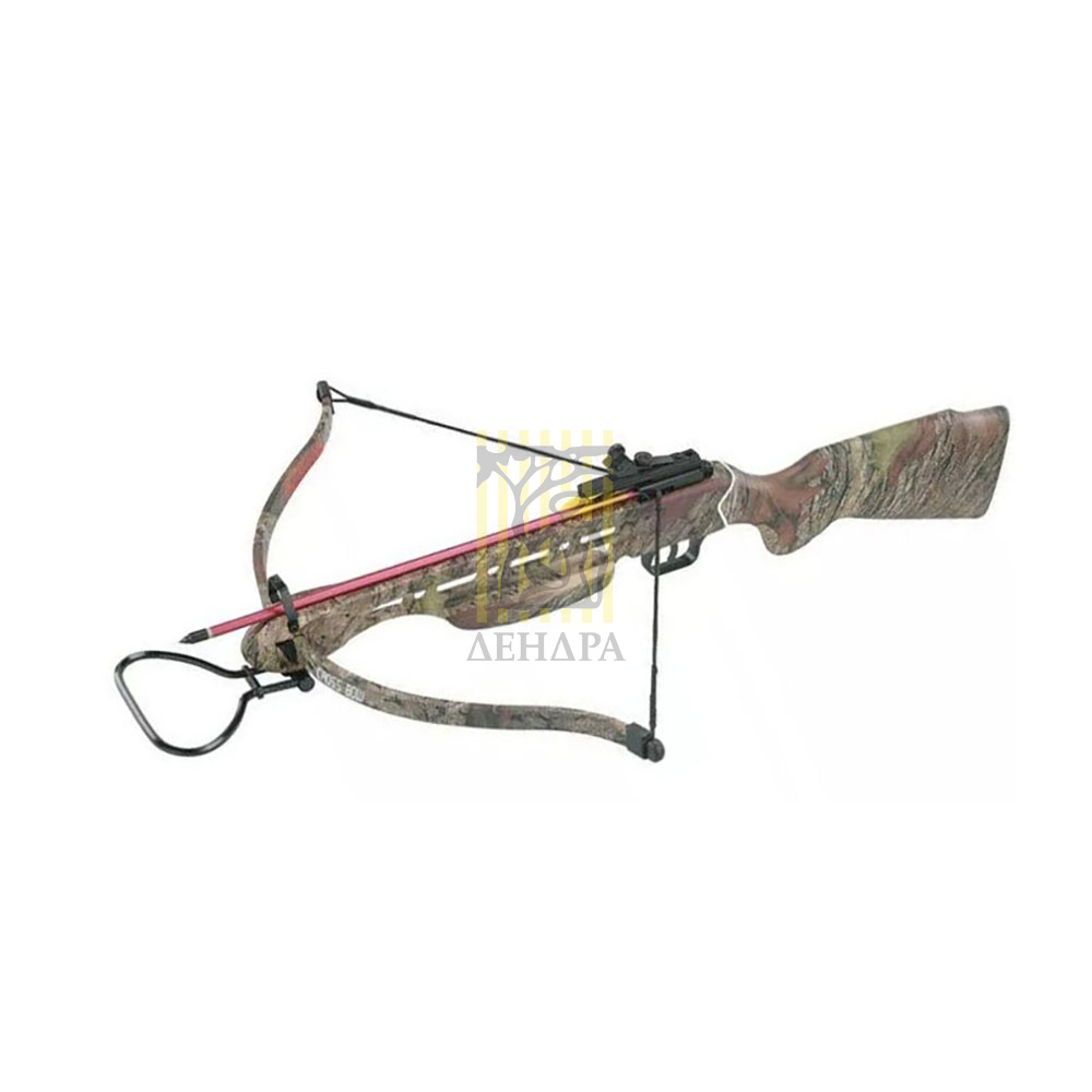 Арбалет рекурсивный, приклад дерево, плечи фиброглас, начальная скорость 210 фут/сек, сила 95 Lbs, д