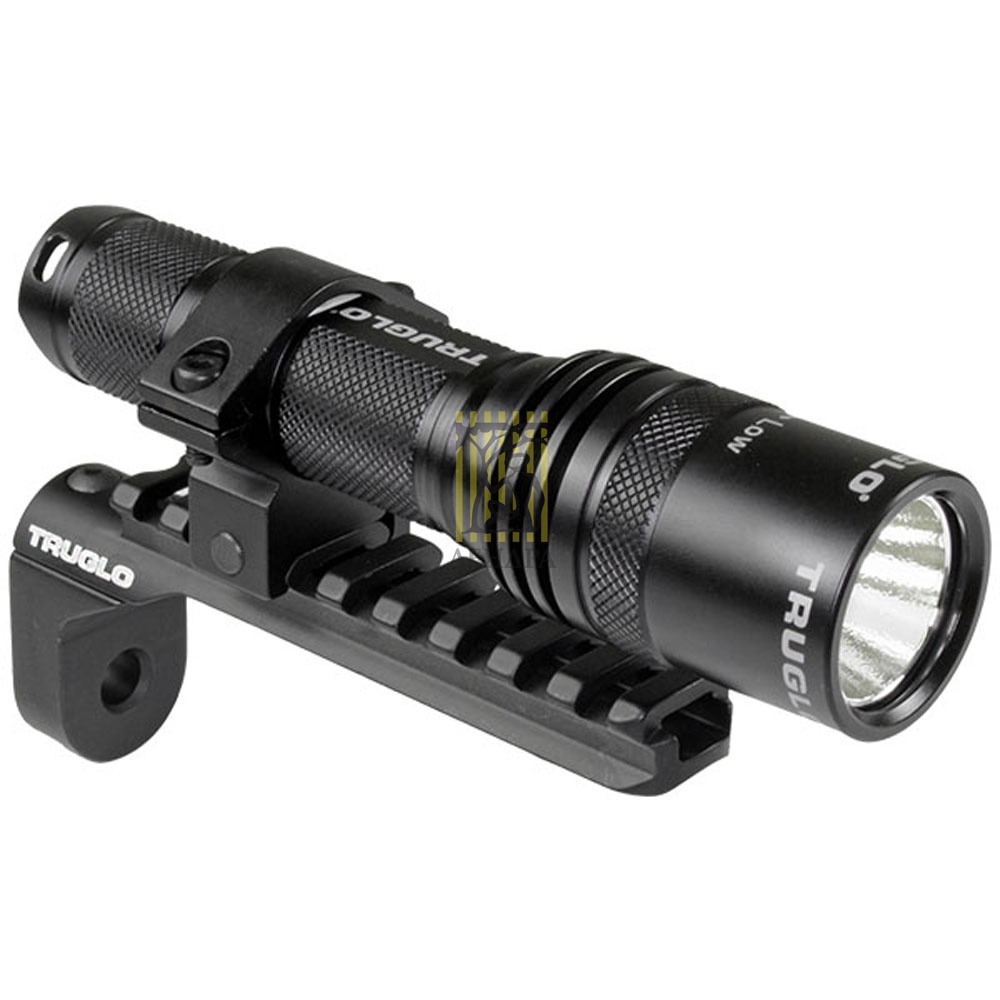 Кронштейн - планка Пикатини для блочного лука, длина 4", с креплением для стабилизатора, цвет черный