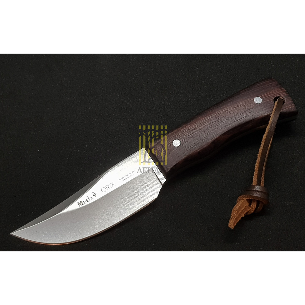 Нож-скиннер "ORIX", клинок 8 см, рукоять палисандр, ножны кожа