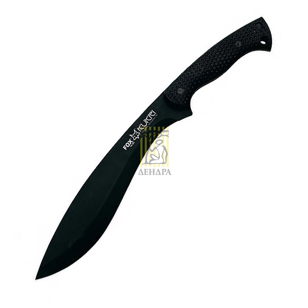 Нож-кукри "FOX-KUKRI", сталь 440А, твердость 57 HRC, покрытие тефлон, рукоять пластик ABS, чехол