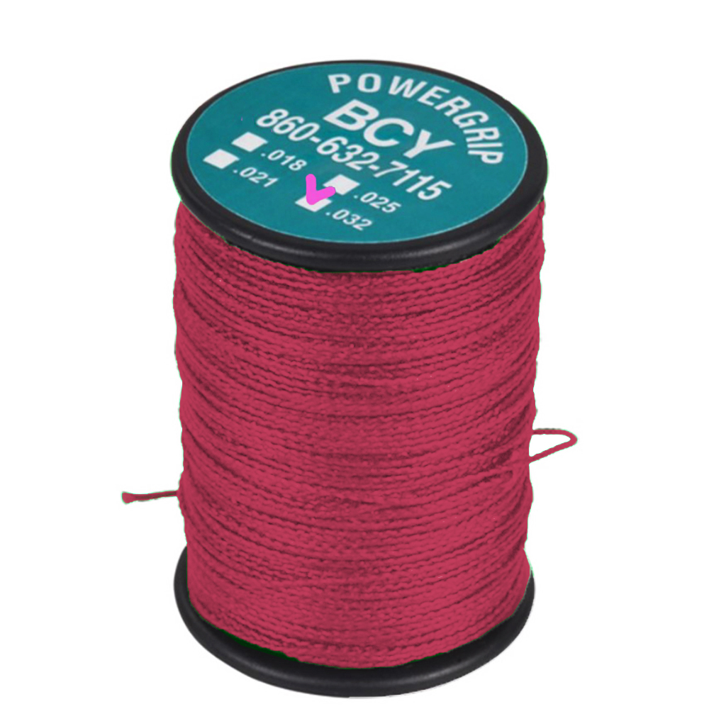 Нить обмоточная Powergrip для тетивы, размер 0,032", длина 40 ярдов, производитель BCY, цвет красный