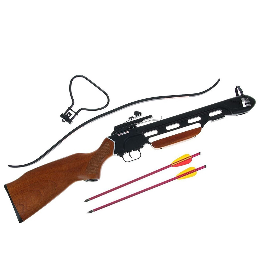 Арбалет рекурсивный силой 94Lbs, ствол алюминий, приклад дерево, 2 алюминиевые стрелы