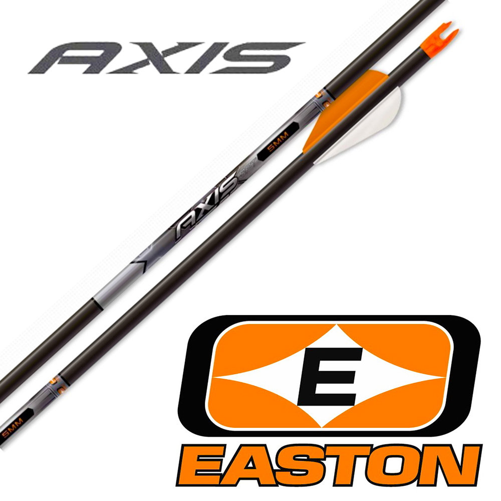 Стрела AXIS SPORT, размер 300, 5 мм Half-Out Inserts и X Nock, оперение XPV 2" белое с крас