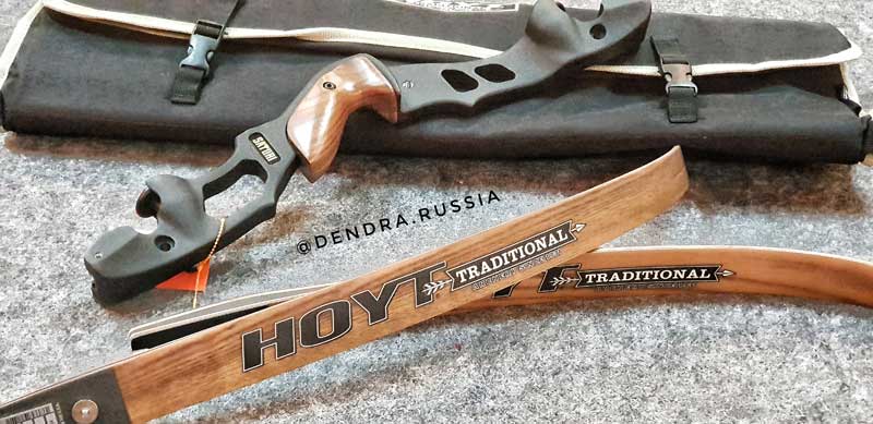 Лук традиционный HOYT SATORI, рукоять цвет черный, плечи цвет дерево, правый, длина 62", сила 45 lbs