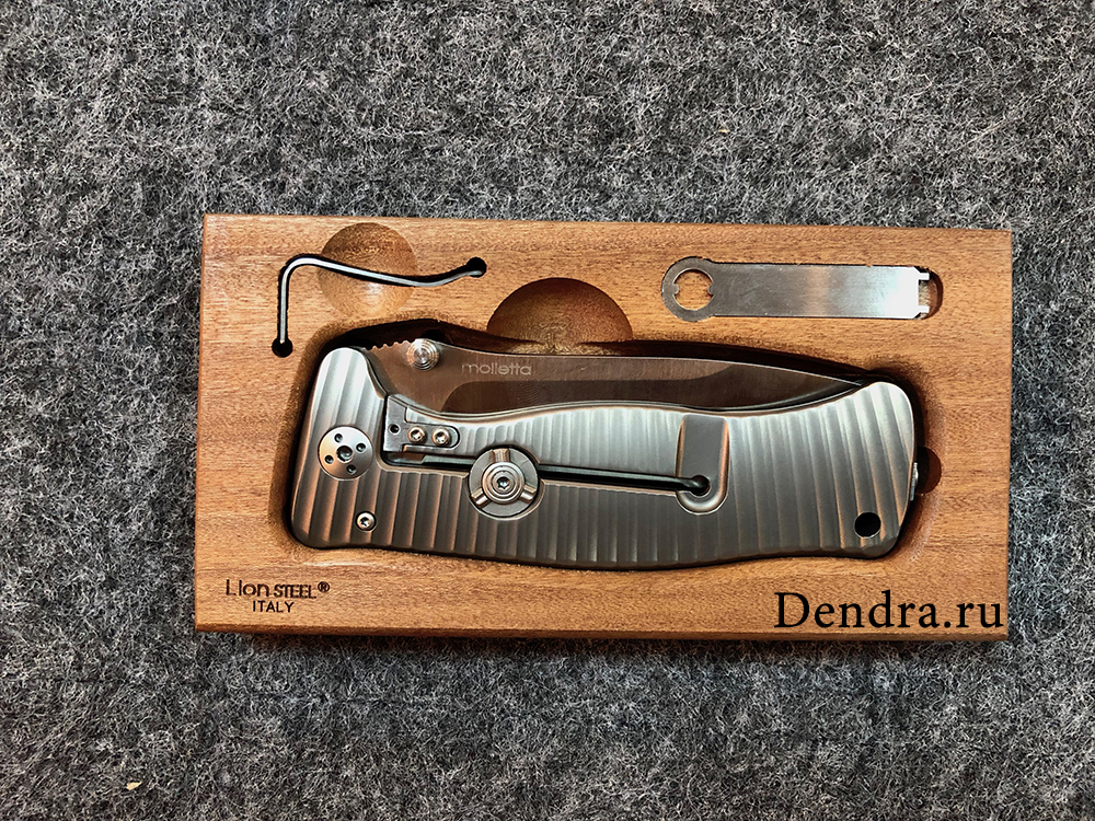 Нож "SR-1" складной, фиксатор "Roto Block", сталь Sleipner, твердость 61 HRC, рукоять титан, цвет се