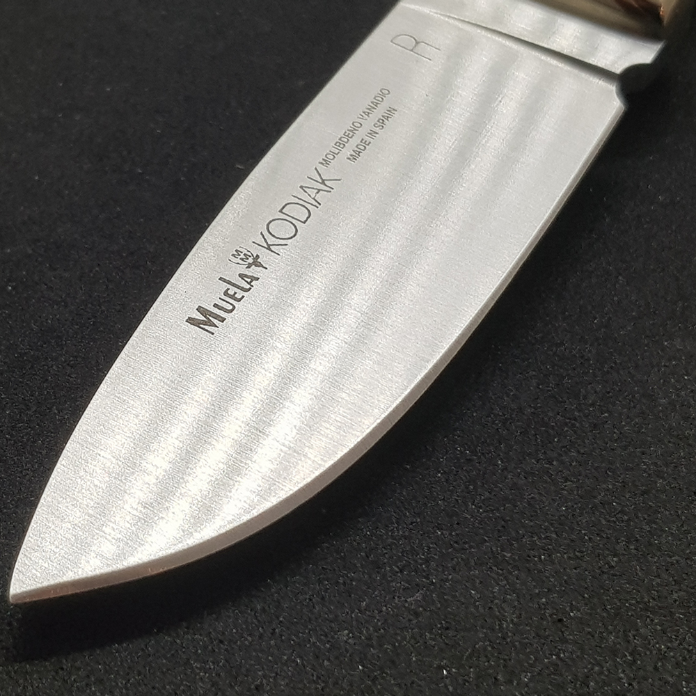 Нож "KODIAK" с фикс клинком длиной 10 см, рукоять красное дерево кокоболо, ножны кожа