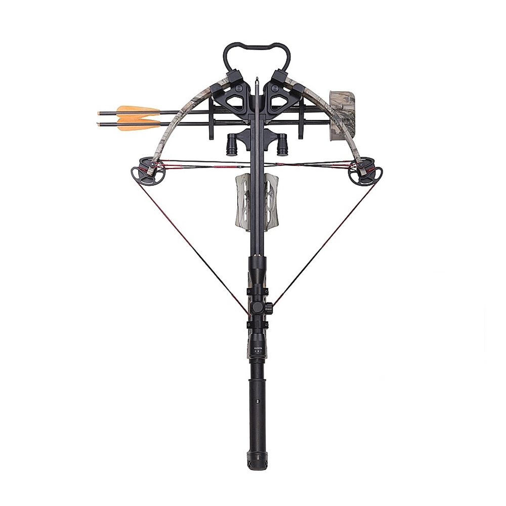 Арбалет блочный с защитой от холостого выстрела, начальная скорость 370 фут/сек, расстояние между ос