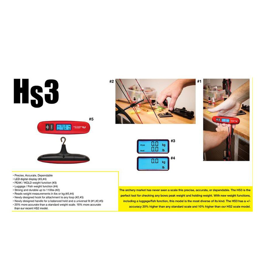 Прибор HS3 для измерения усилия натяжения лука, цифровой, производитель Last Chance