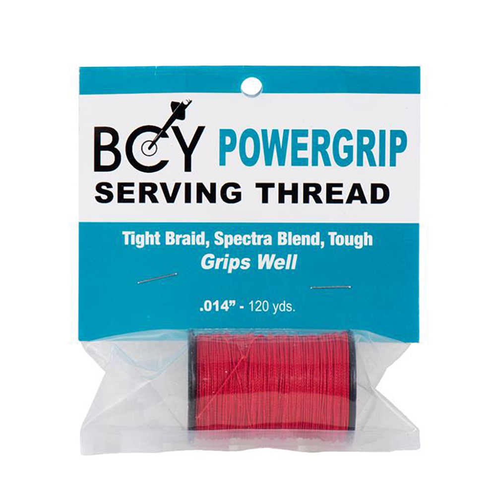 Нить обмоточная Powergrip для тетивы, размер 0,032", длина 40 ярдов, производитель BCY, цвет красный