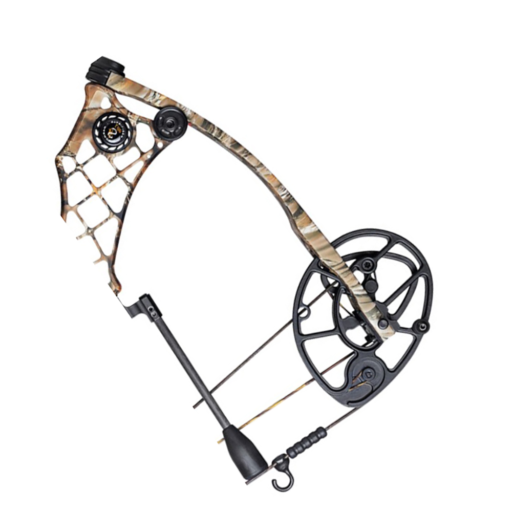 Лук блочный "Heli-M", начальная скорость 332 фут в сек, сила 60lbs, длина натяжения 28", сброс 80%,