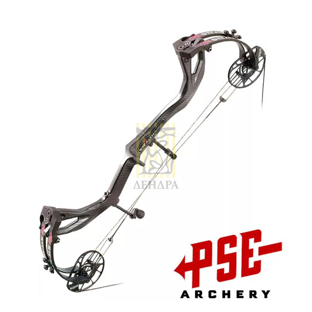 Лук блочный Carbon Air Stealth, начальная скорость 350 фут в сек, база 6", длина натяжения  от 25,5