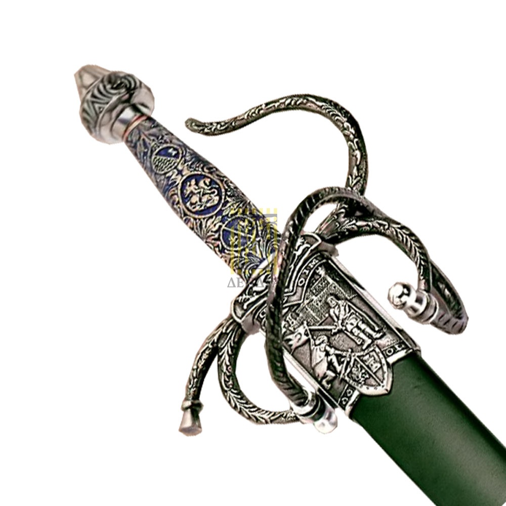 Меч"Колада",клин.гравир, рукоять серебро