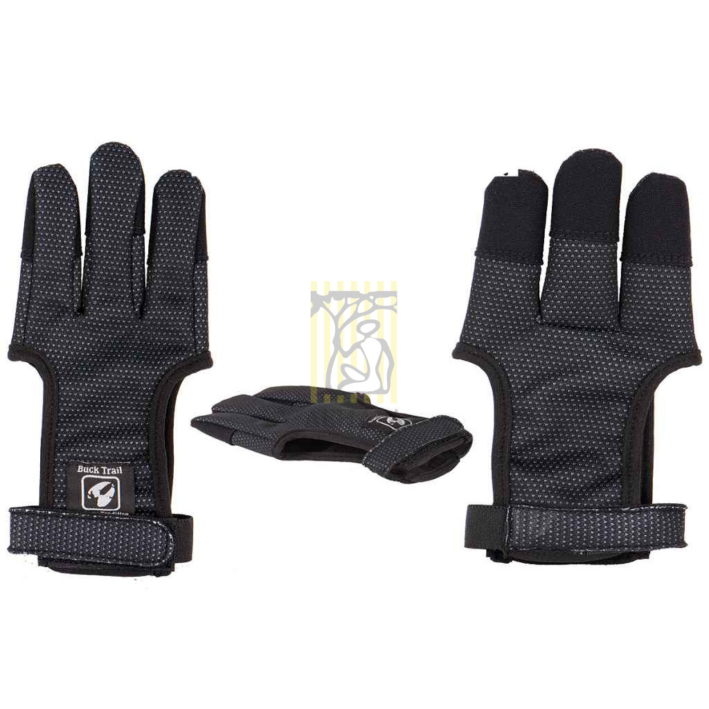 Перчатки BUCK TRAIL для стрельбы из лука, водо и ветрозащитные, размер M, цвет черный