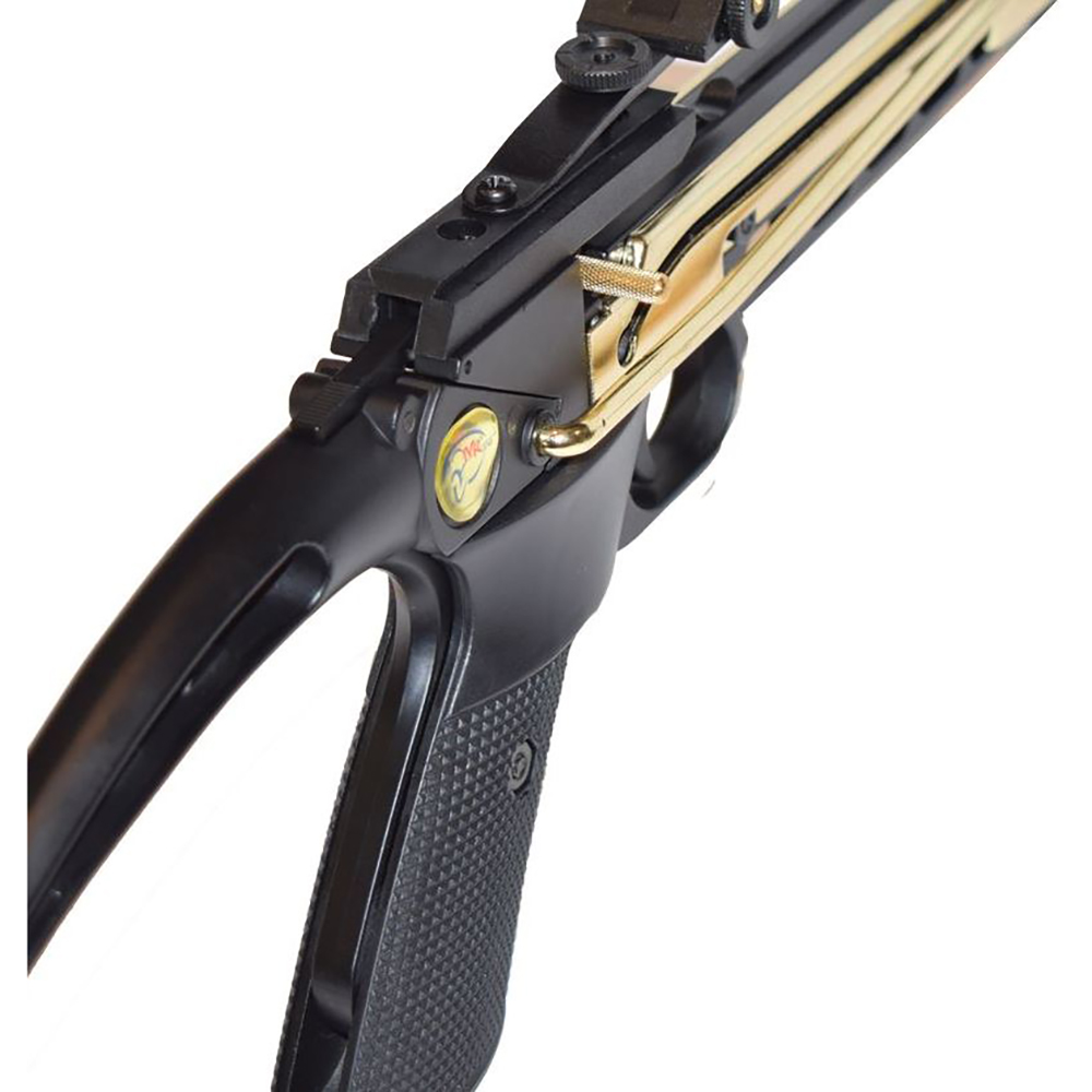 Арбалет-пистолет силой 80 lbs, приклад и ствол алюминий, с упором для перезарядки, 3 алюминиевые стр