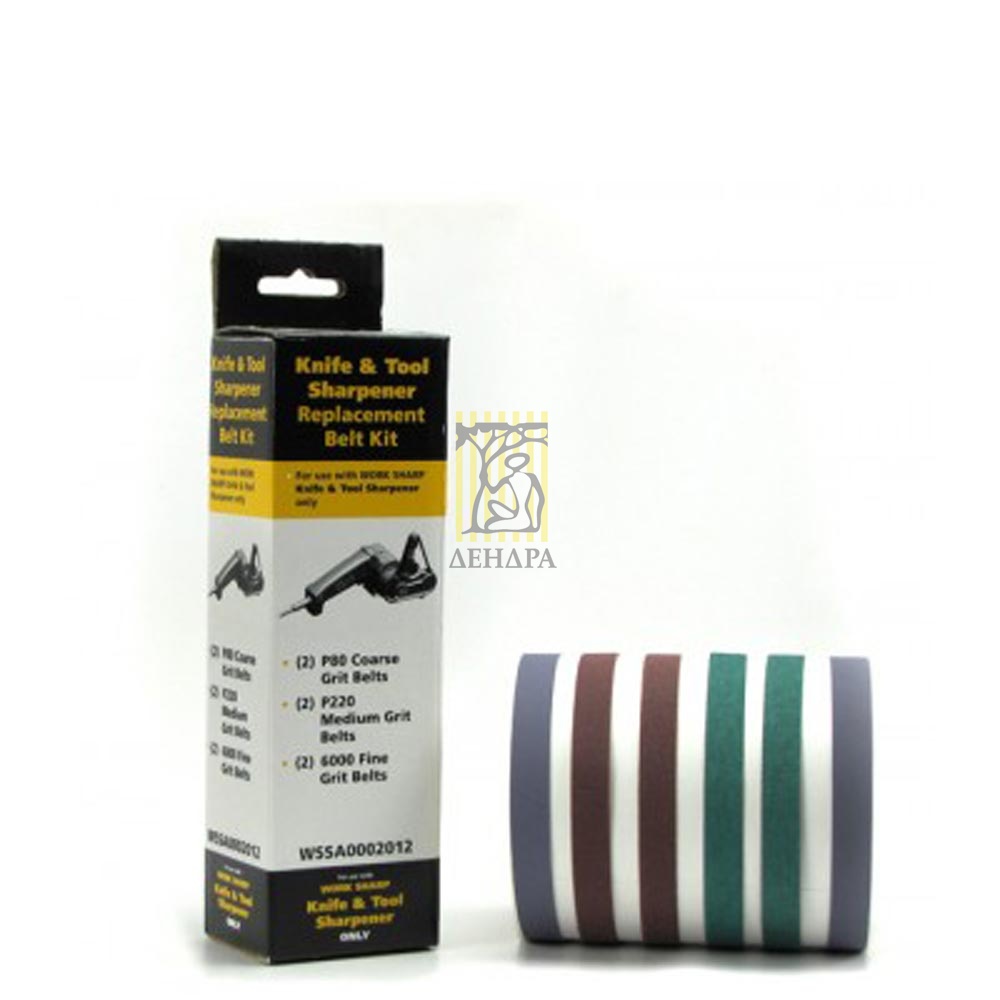 Набор ремней абразивных Coarse P80, Medium P220, Fine 6000 для электроточилки для ножей WSKTS, всего