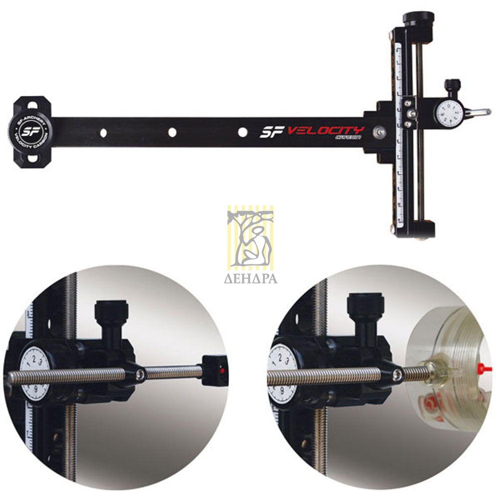 Прицел для блочного и классического лука VELOCITY CARBON с микронастройками по вертикали и горизонта