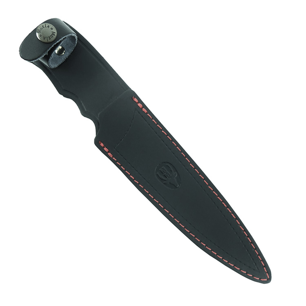 Нож "CRIOLLO" с фикс клинком длиной 17,5 см, рукоять черная микарта, ножны кожа