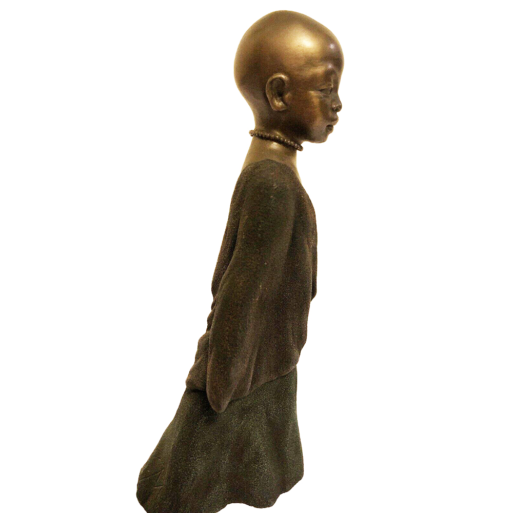 Фигурка Дети Масаи-Азизи,патина,полистоун