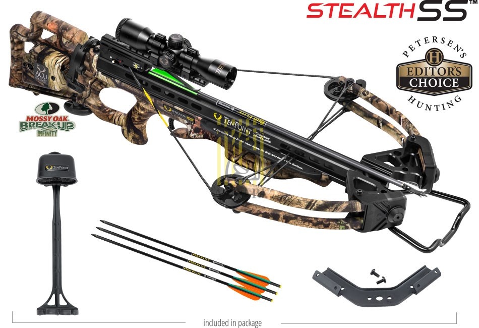 Арбалет системы буллпап STEALTH SS с аксессуарами: прицел 3x Pro-View 2, механич.натяжитель AcuDraw,