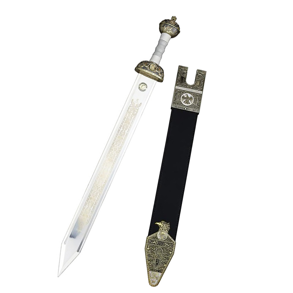 Меч "Гладиатор", рукоять белая кожа, в ножнах