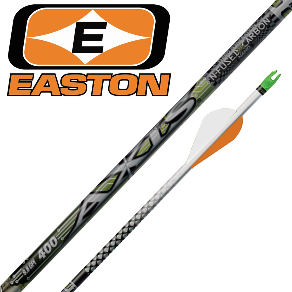 Стрелы AXIS N-Fused Carbon, размер 340, длина оперения 4", HIT инсерт и X Nock, 1 шт