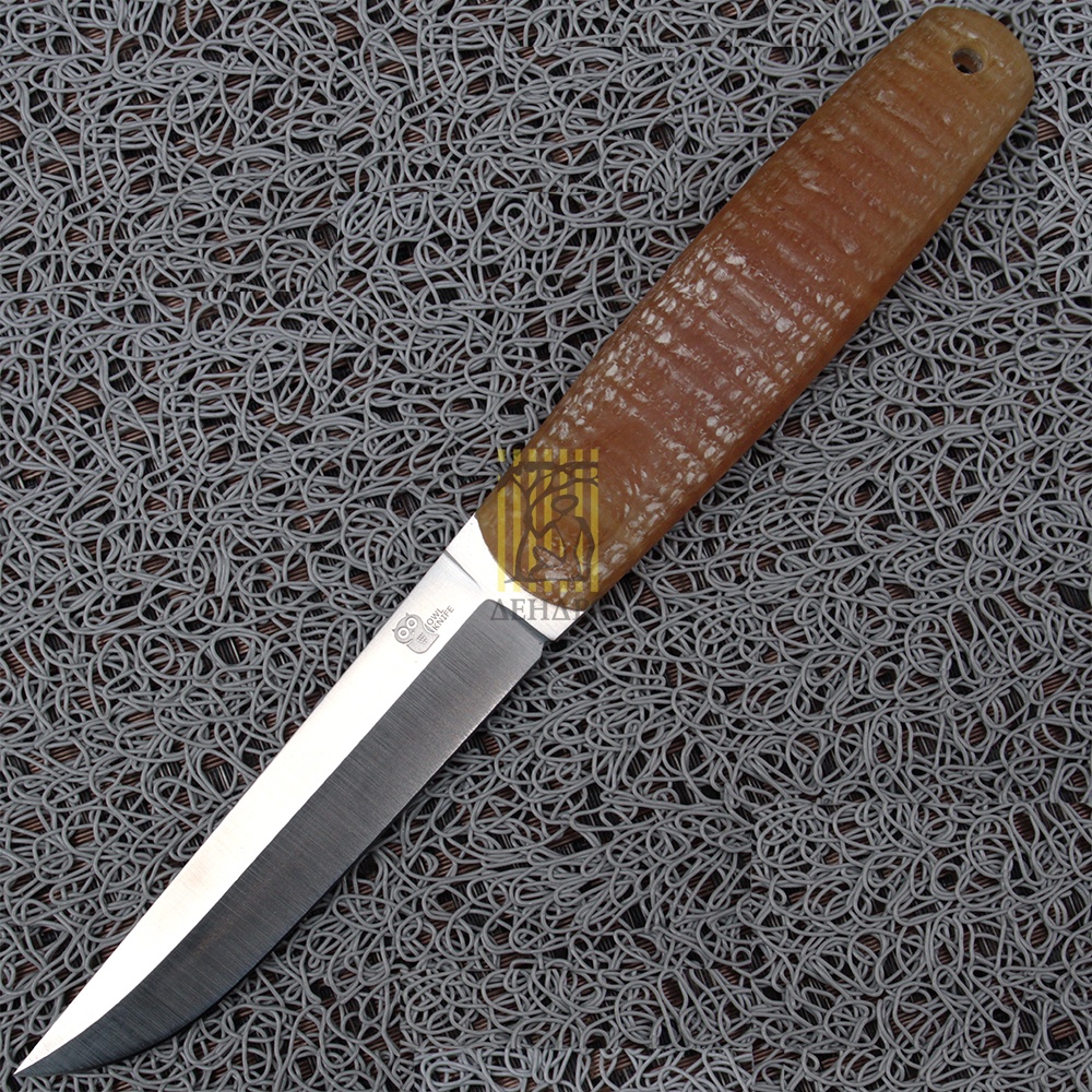 Нож OWL KNIFE NORTH-S сталь N690, Рукоять G10, ножны кожа,спуски от обуха