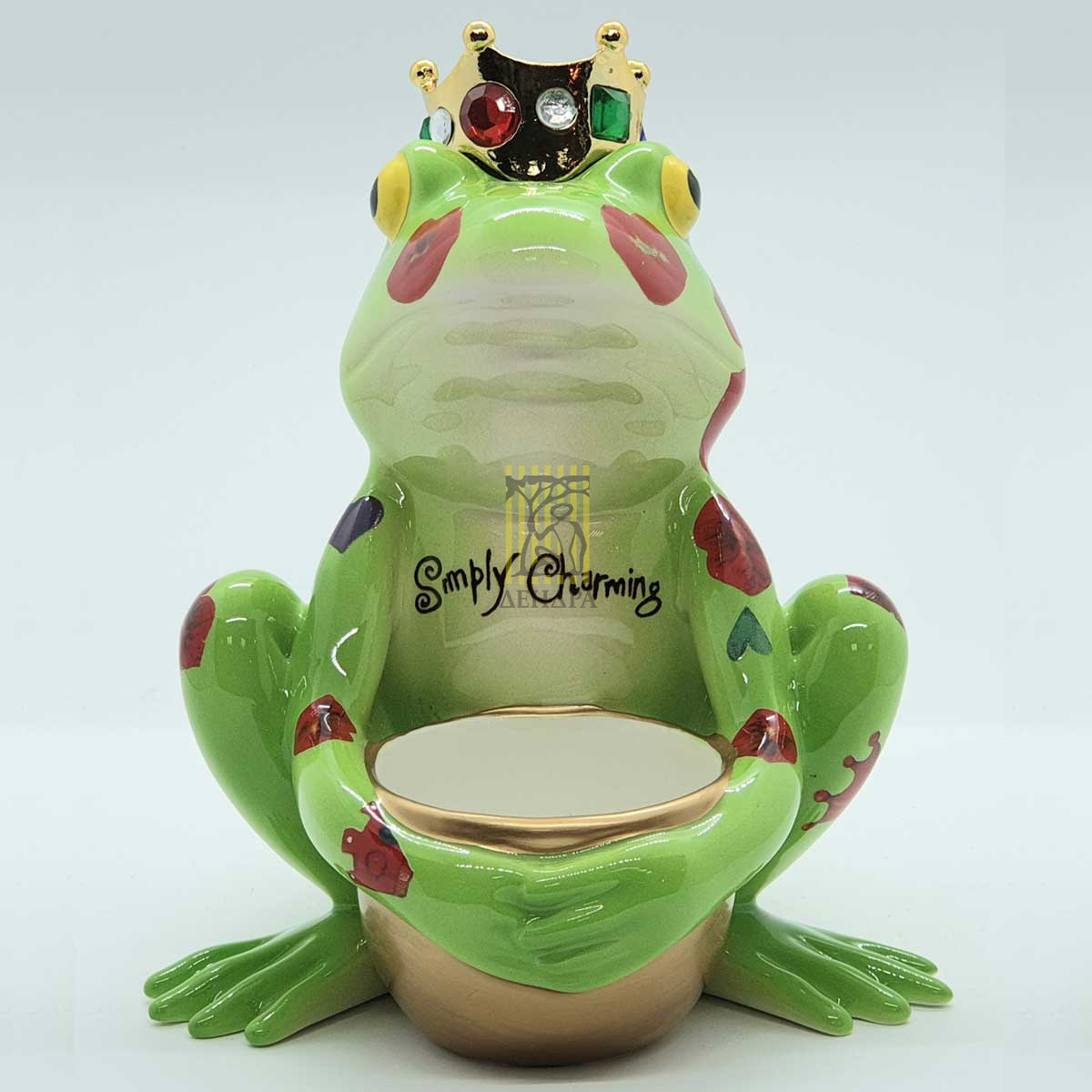 Лягушка-принц с горшочком/керамика