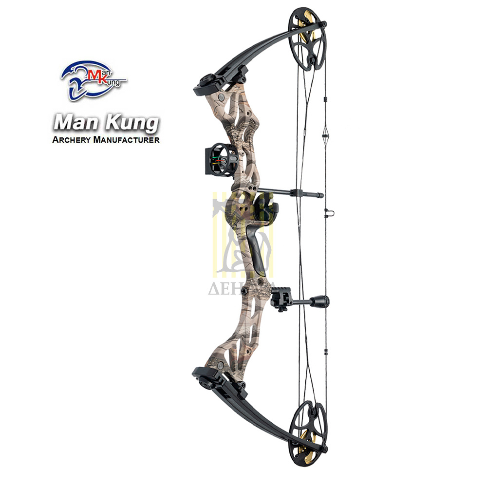 Лук блочный FOSSIL, начальная скорость 295 фут/сек, сила 60 Lbs, длина натяжения от 25" до 31", база