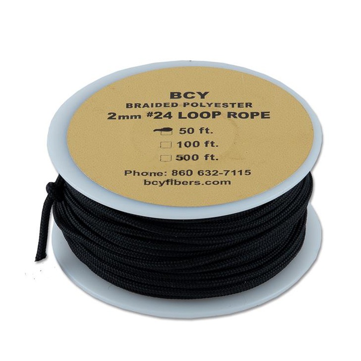Нить для петли на тетиву, диаметр 2 мм, длина 15 метров, производитель BCY, цвет черный