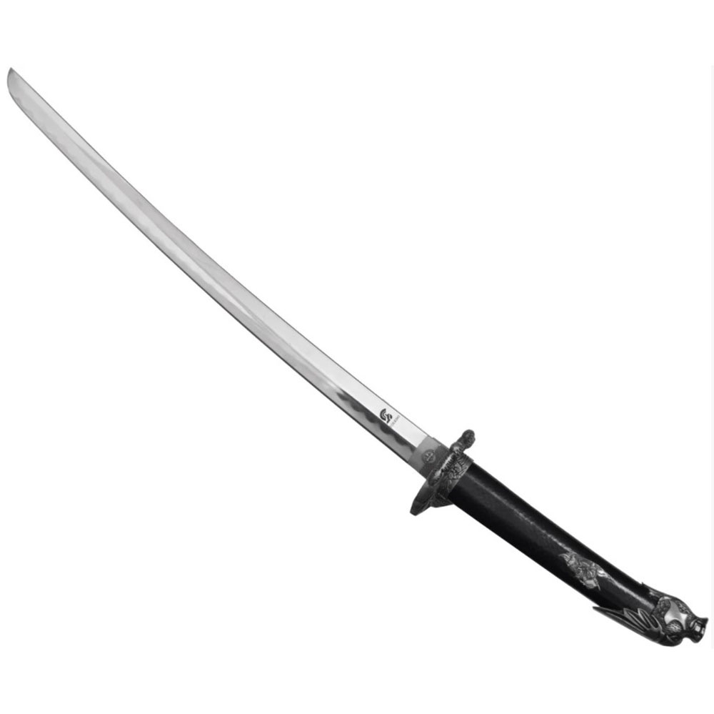 Вакидзаси "Черная Змея", цвет чёрно-серый, ножны плетёные, латунь