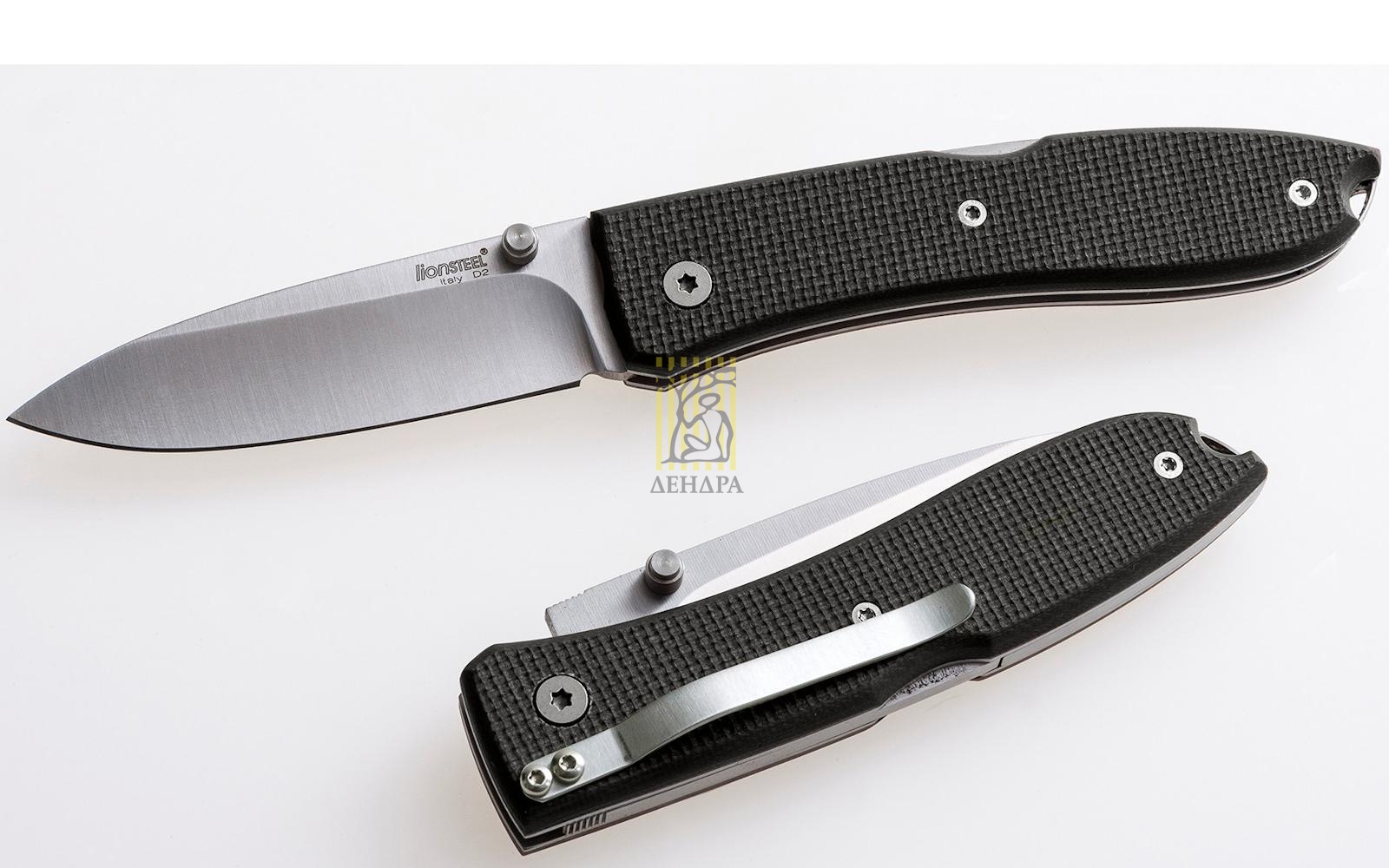 Нож "Big Opera G10" складной, сталь 440C, рукоять G10, цвет черный, клипса