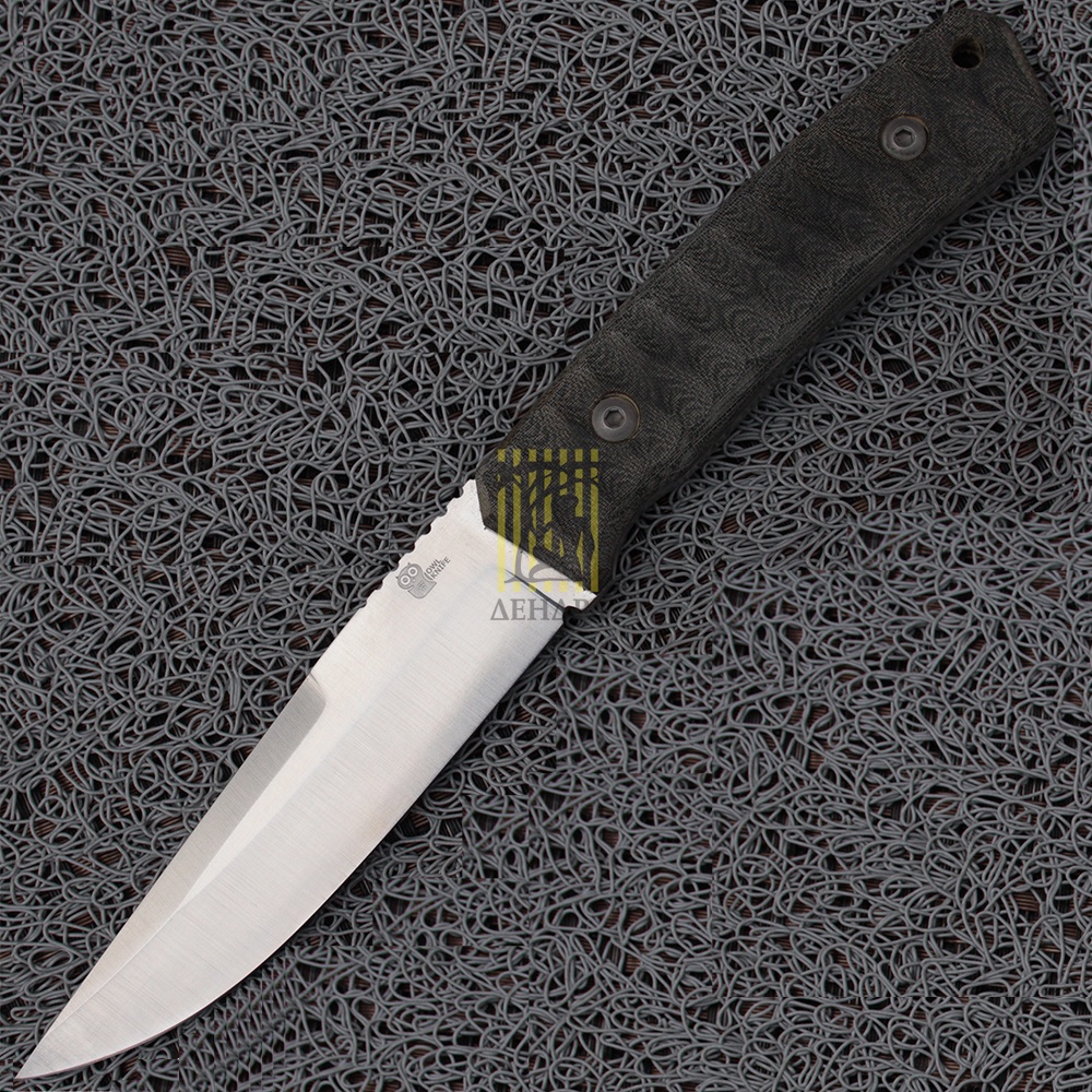 Нож OWL KNIFE ATHENE сталь K340, Рукоять Микарта, ножны кожа, прямые спуски