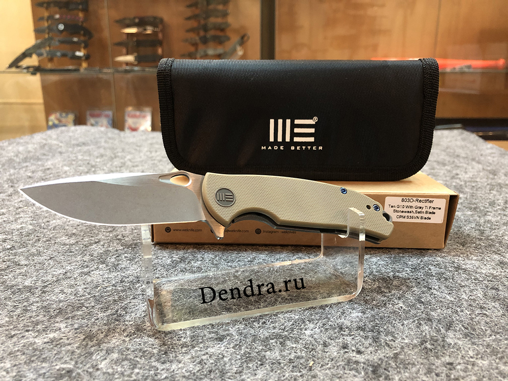 Нож складной  Rectifier 803D, цвет светло-коричневый, сталь CPM-S35VN, длина клинка 74,9 мм, рукоять