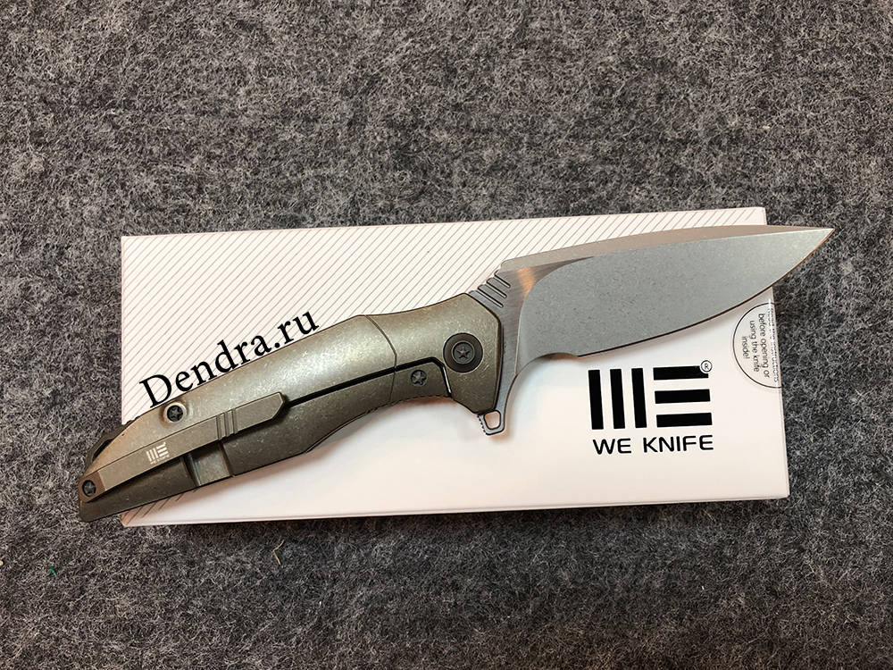 Нож складной  NITIDA 707D, цвет бронзовый, сталь CPM-S35VN, длина клинка 90 мм, рукоять титан/карбон