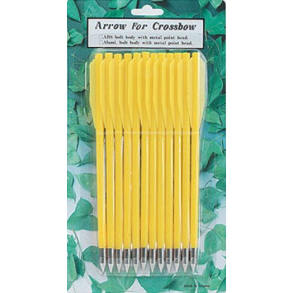 Стрелы для арбалета-пистолета, материал пластик, длина 6,5", 12 шт в комплекте пластик, цвет желтый