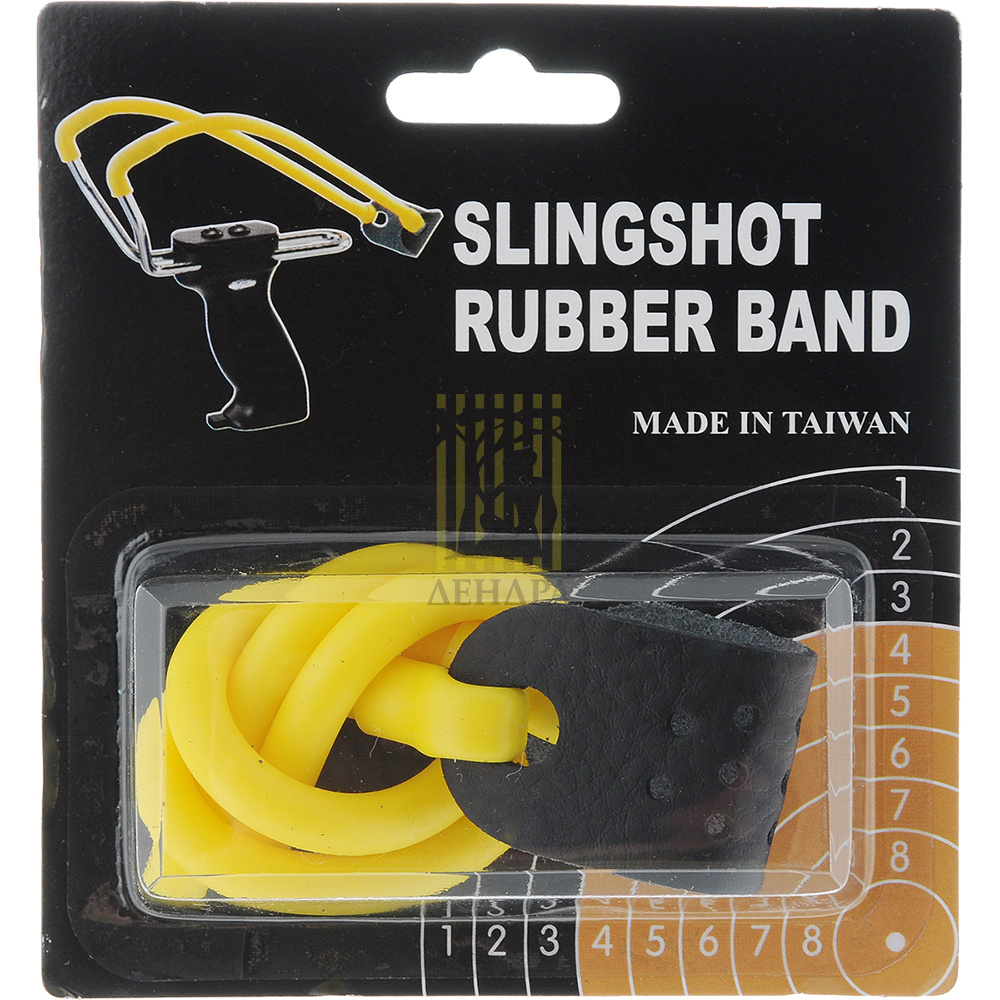 Резинка для рогатки, материал латекс, длина 22,5 см, цвет желтый