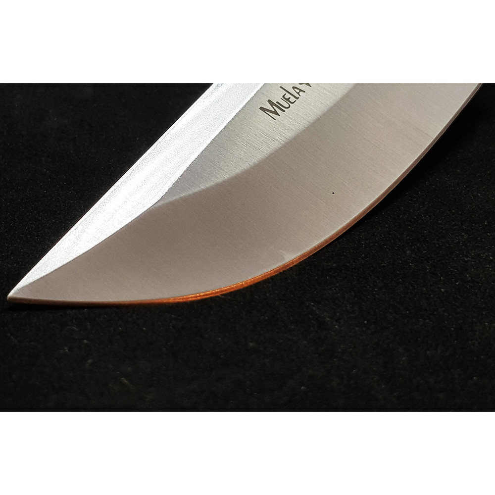 Нож "RANGER" с фикс клинком длиной 13 см, рукоять красная микарта, ножны кожа