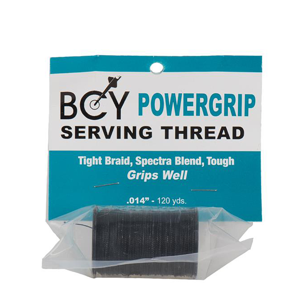 Нить обмоточная Powergrip для тетивы, размер 0,021", длина 75 ярдов, производитель BCY, цвет черный