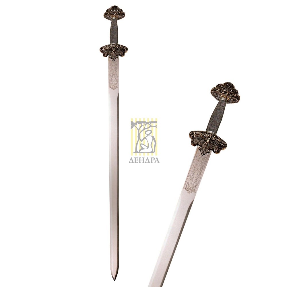 Меч "Один" клинок с гравировкой, рукоять под бронзу