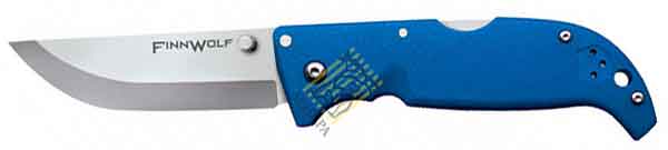 Нож Finn Wolf складной, сталь AUS 8A, длина клинка 3 1/2", рукоять пластик Griv-Ex, цвет синий, клип