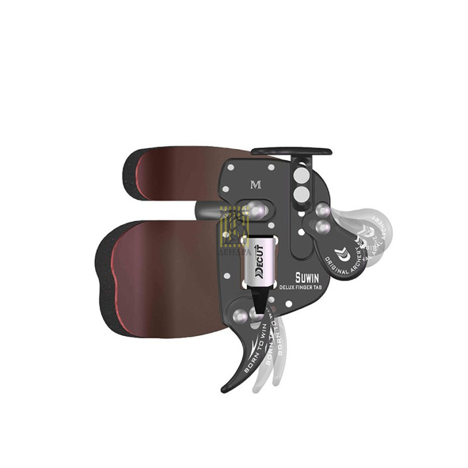 Напалечник для стрельбы из лука Suwin Gun, производитель Decut, кожа площадка метал., правый, размер