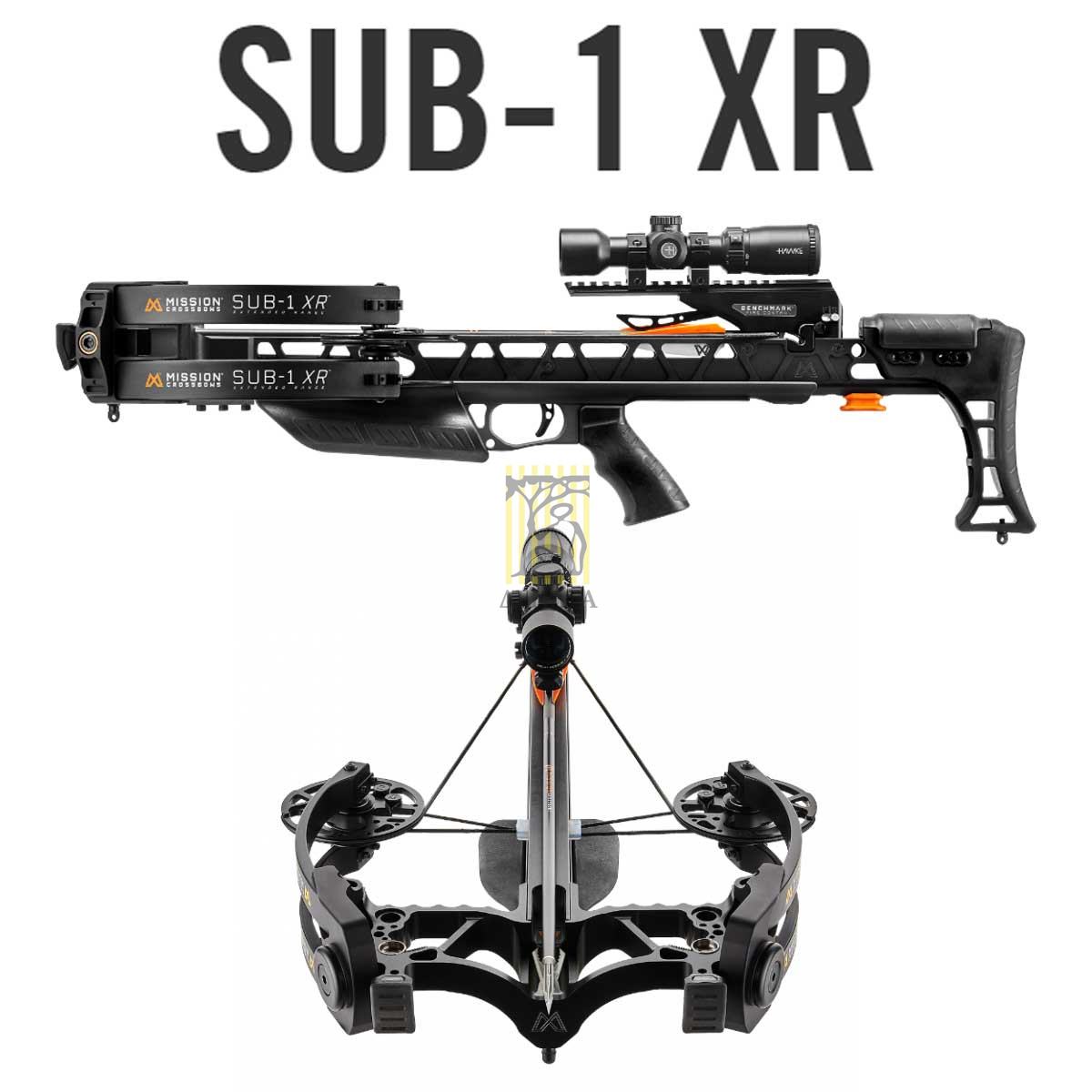 Арбалет SUB-1 XR, начальная скорость 410 фут в сек, усилие 95Lbs, натяжитель, чехол в комплекте, цве