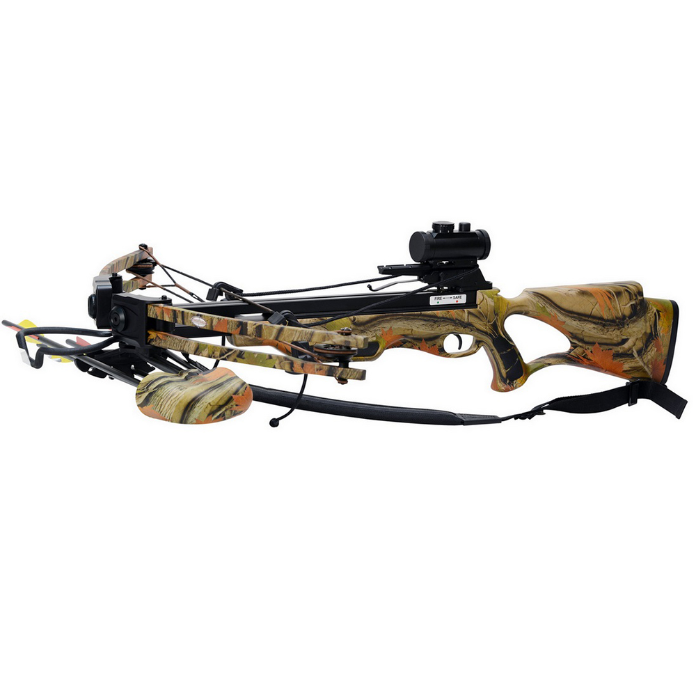 Арбалет блочный силой 95Lbs с защитой от холостого выстрела, прицел 4х32, ствол алюминий, корпус пла