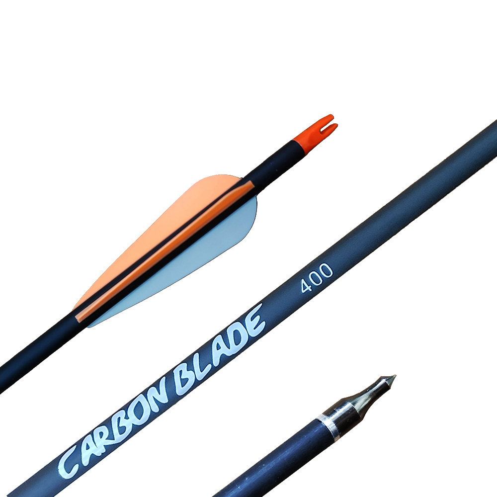 Стрелы CARBON BLADE, размер 400, оперение, хвостовик, наконечник, инсерт, 1 шт
