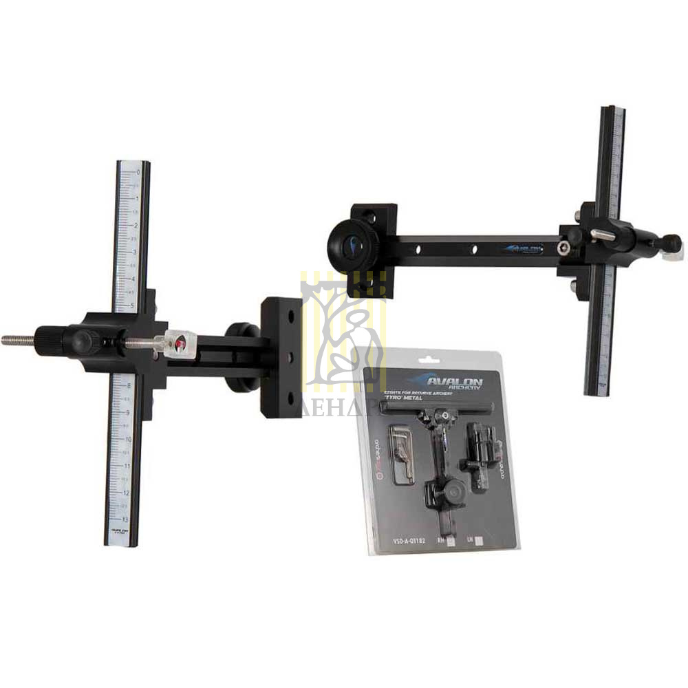 Прицел TYRO' для классического лука с микронастройками, штанга 6, правый, материал алюминий, цвет че