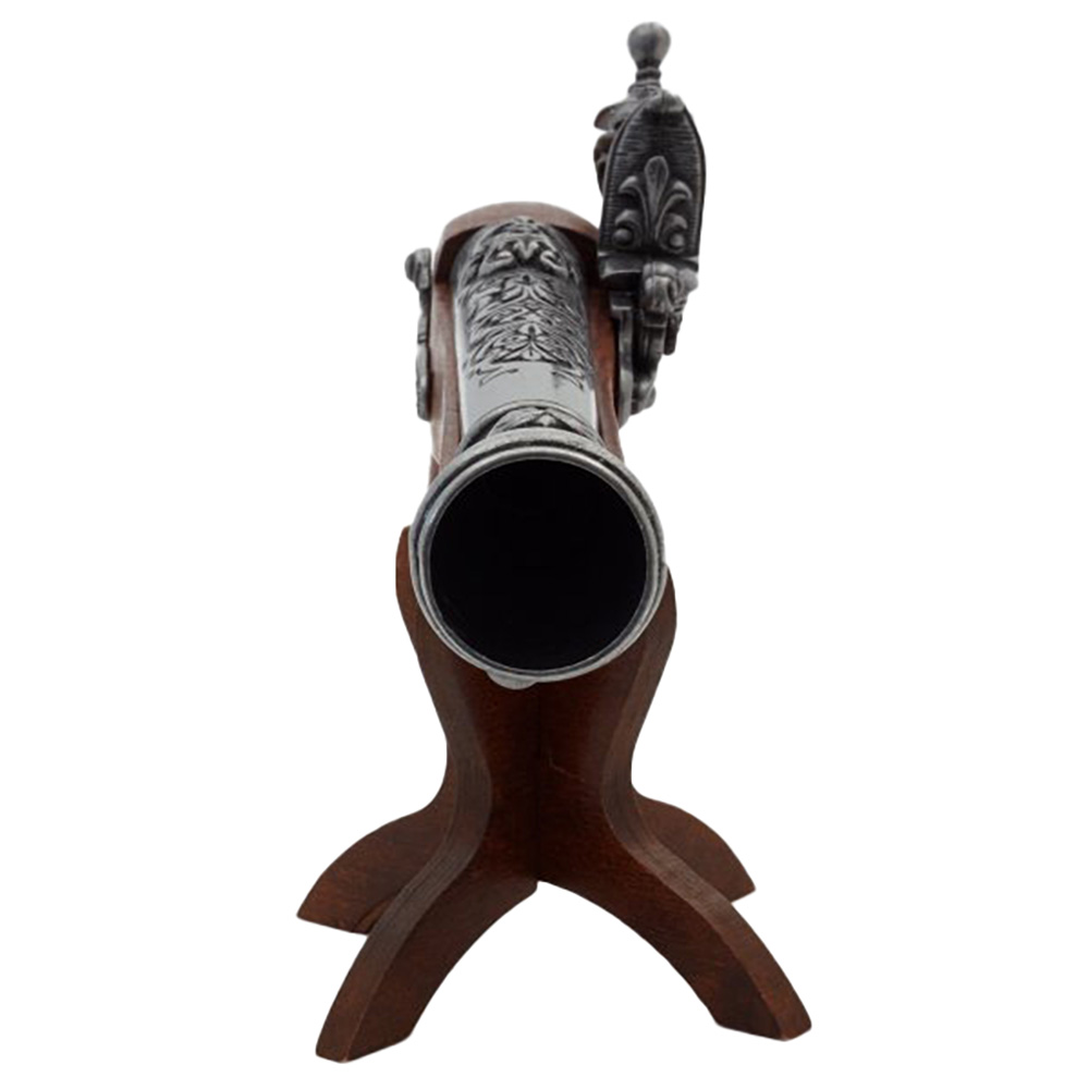 Пистолет пиратский кремневый, репродукция из дерева и металла с имитацией механизма заряжания и стре