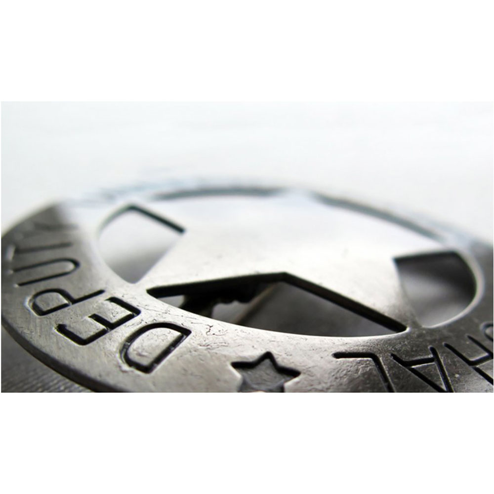 Значок службы маршалов США из металла, с иглой для крепления, сталь