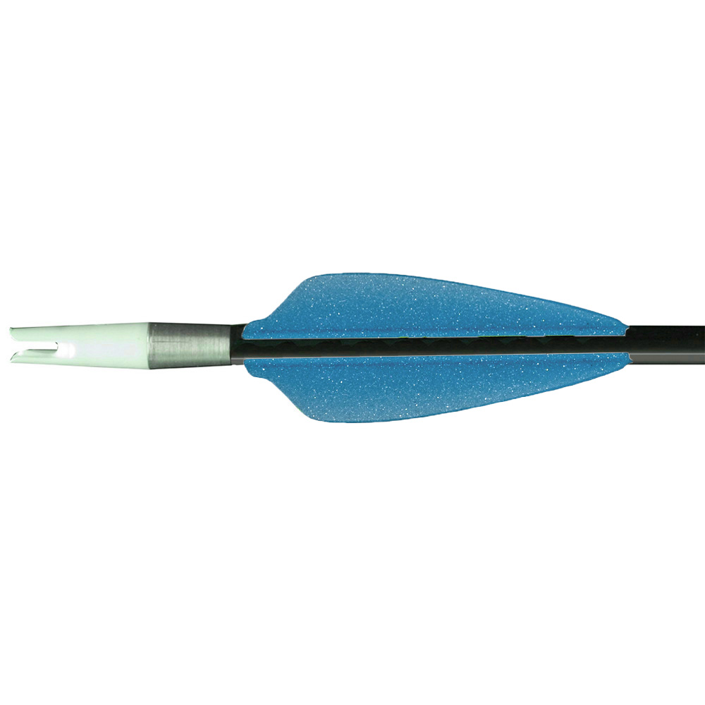 Оперение для стрел пластиковое, производитель Flex-Fletch, форма Shield, длина 1,87", цвет голубоват