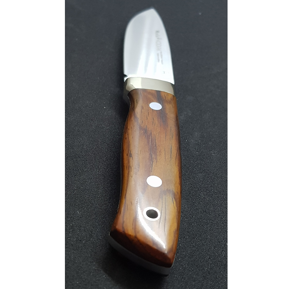 Нож "KODIAK" с фикс клинком длиной 10 см, рукоять красное дерево кокоболо, ножны кожа