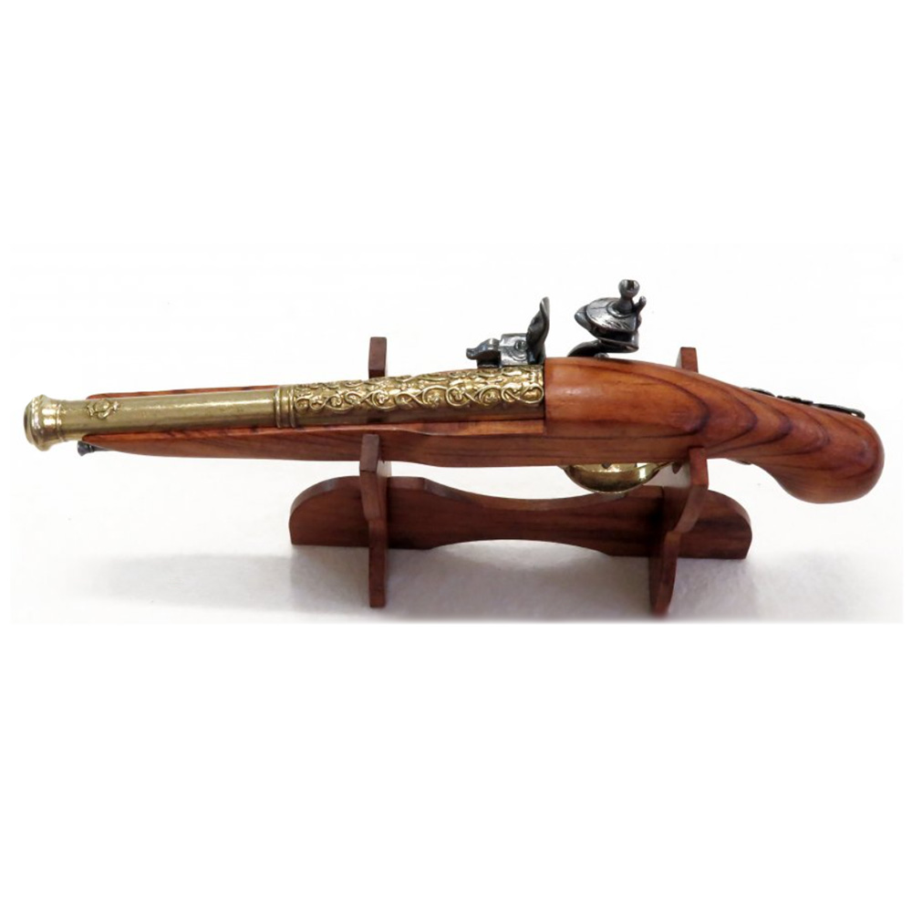 Пистолет кремн.Англия XVIIIв, латунь